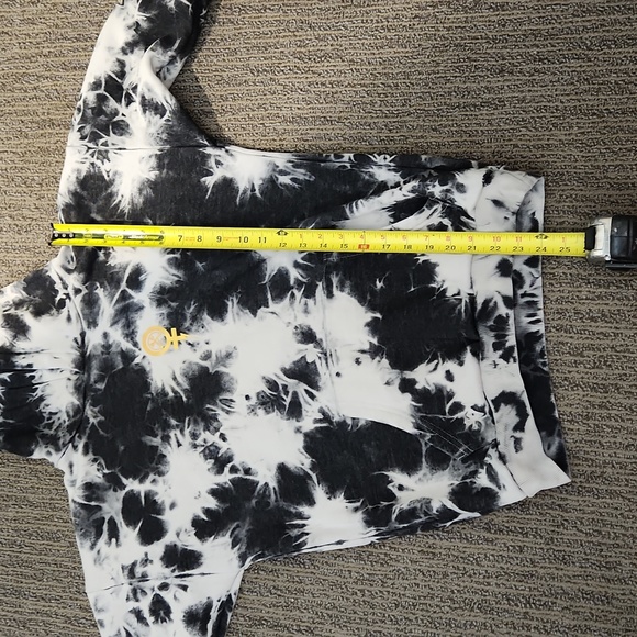 Civil Regime Marble Embroidered Rose Stripe Sleeve Hoodie Size Small - Picture 9 of 16